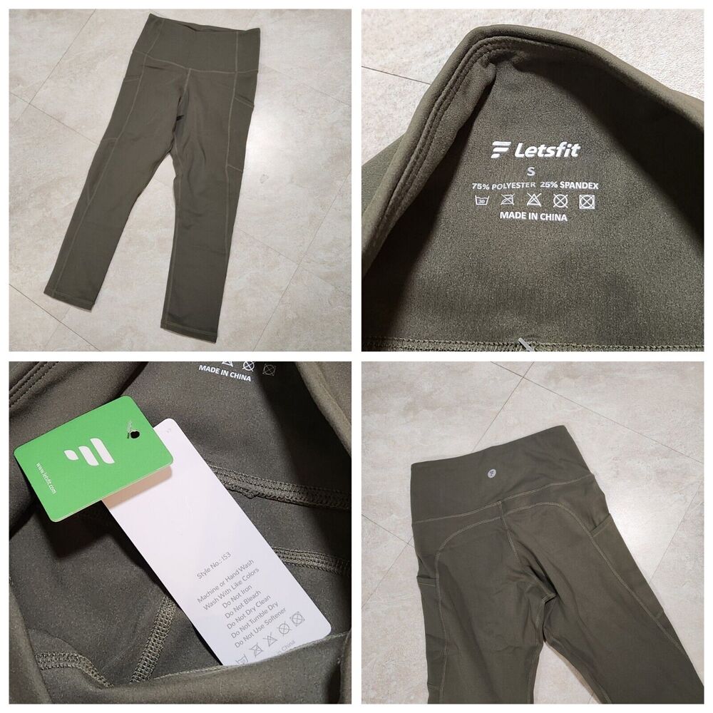 Fabletics Womens S Small LetsFit Green‎ Leggings Yoga Pants NWT NEW